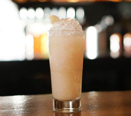 Pear and Pine! Mezcal, Reposado Tequila, 3 pins Alpine liqueur, pear brandy, lime and cinnamon!