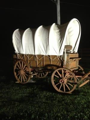 Covered wagon. I can't imagine traveling in one of these!