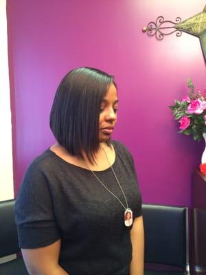 Bob life hair cut relaxed hair