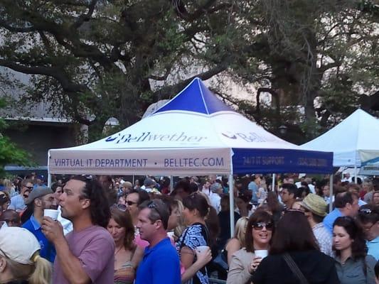 The Bellwether tent at the YLC's Wednesday at the Square concert series!  Proud to be a sponsor.