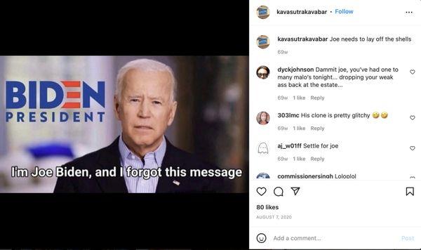 Biden might suck, but claiming that he's senile (implying that Trump wasn't)?