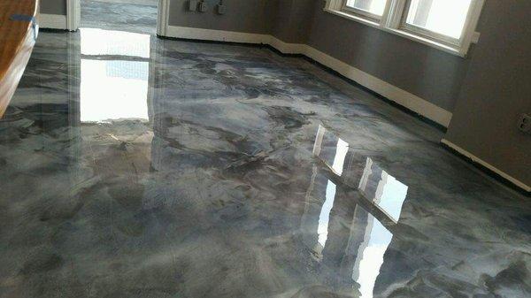 metallic epoxy flooring Starting at $8/sqft