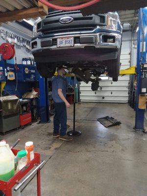 Tony at work in the shop