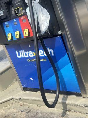 Broken gas pump