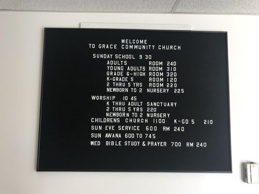 List of church services and ministries.