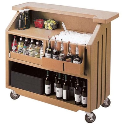 Portable bar that holds ice, speed rack and bottles