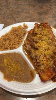 Enchilada plate