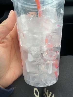 I asked for less ice it's just kinda ridiculous