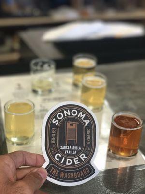 Cider flights, the best way to get a read for the craftsmanship of this place!