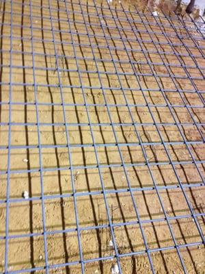 rebar inside of concrete for heavy duty suppourt