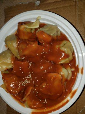 Wontons w sesame sauce