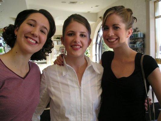 Daughter & 2 maids of honor getting Cheryl treatment many moons ago