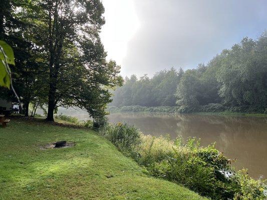 View of the river from our site