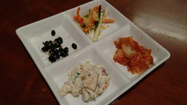 Banchan (sides) served with entree