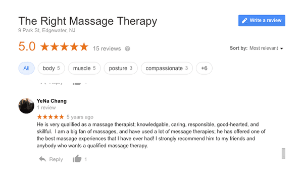 The Right Massage Therapy