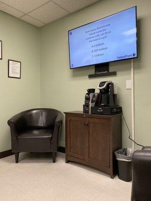 Mini coffee bar for patients