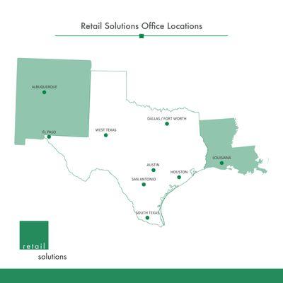 3 different states, 9 offices to choose from, visit www.retailsolutionsre.com to learn more!