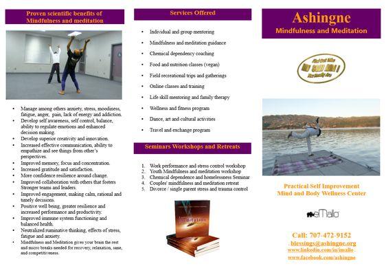 Download: Ashingne Mindfulness and Meditation Brochure front