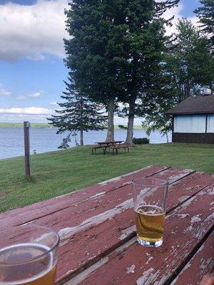 Lake front seating.