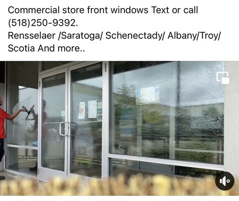 Commercial storefront windows.