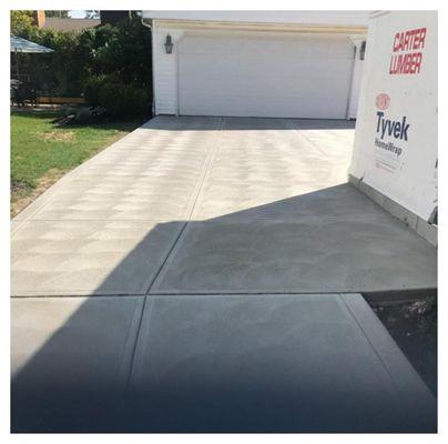 New concrete driveway