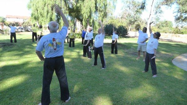 Grandmaster Strong teaching at Ki Gong clinic San Diego 2018