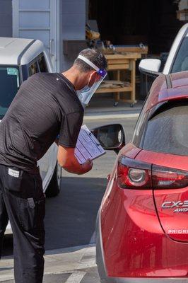 Drive-thru testing service at our Van Nuys location.