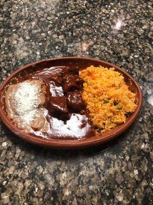 Costilla de puerco en mole