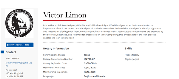 Limon Signing Agent And Notary Public