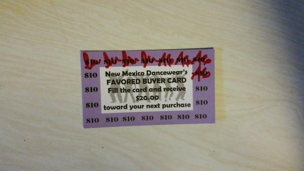 Favored Buyer Card!