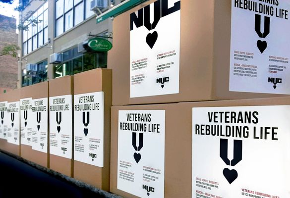 Veterans Rebuilding Life - humanitarian aid ready for shipment