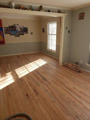 Formal Living Room and Dining Room - After Hardwood Floor Installation