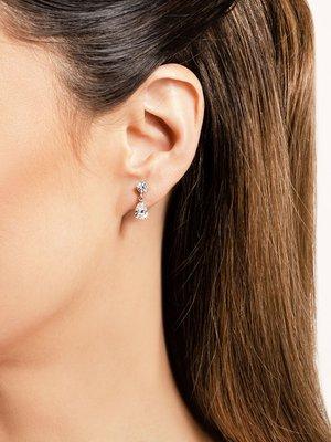 Alluring Round And Pear Shaped Drop Earrings