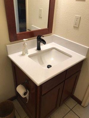 Powder room sink