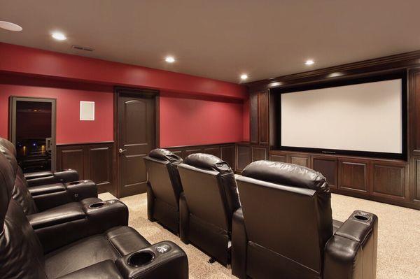 Custom designed Home Theaters. Make that spare room or basement into a state of the art home theater.