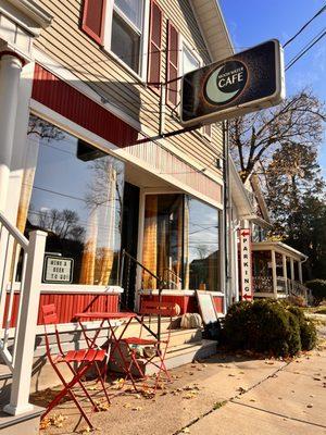 Front of Moon Water Cafe in Appleton, WI
 Where I had a delicious meal with some very tasty treats