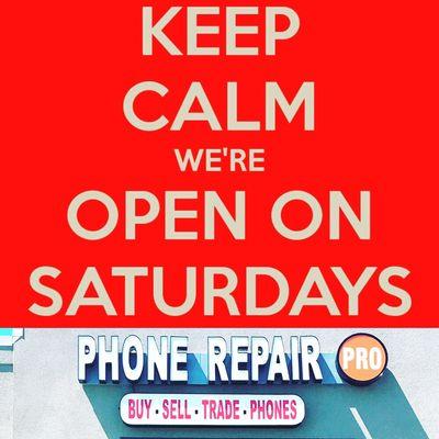 We are open on Saturdays