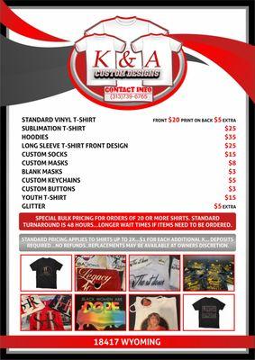 PRICE LIST