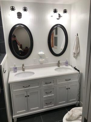 Double vanity bathroom remodel