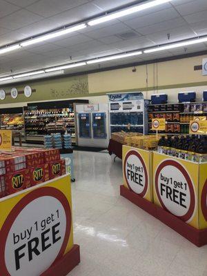 Crystal springs water by the jug, ice freezer and the BOGO products