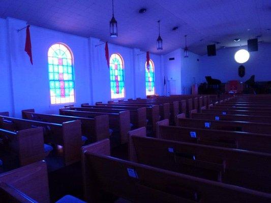 We are one of the few churches around that still have stained glass windows.