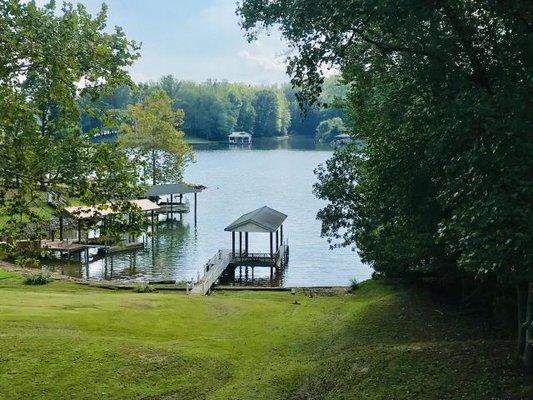 Covered dock, 2BR/2BA, large lot, $369,000