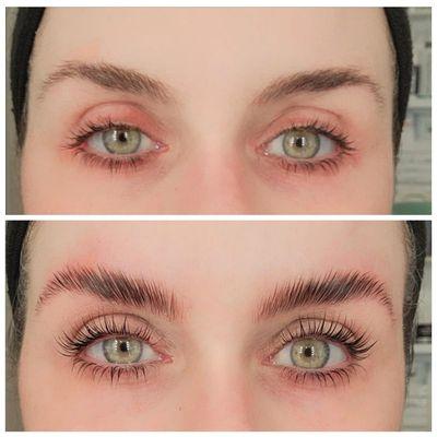 Lash lift and brow lamination