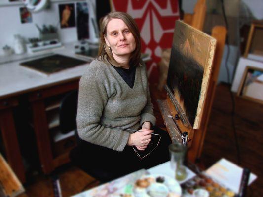 Elzbieta Osiak-Heise in her studio.