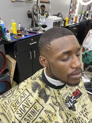 Clean bald drop fade