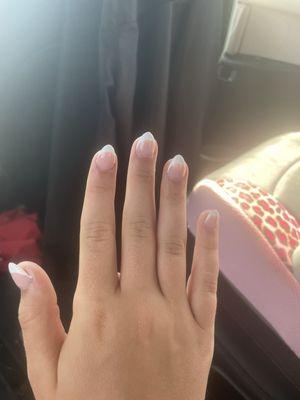 Acrylic French tip ( 80$ ) including 10$ tip