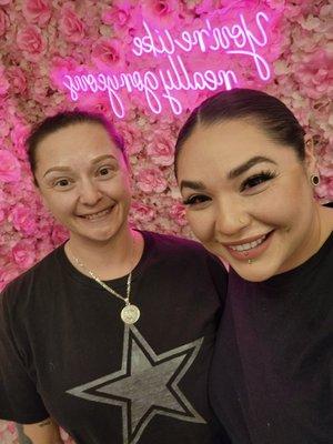 My new life changing event. Vanessa is on the right and I'm so glad I waited to find the perfect person to do my brows!!