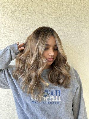 Balayage on this beautiful virgin hair