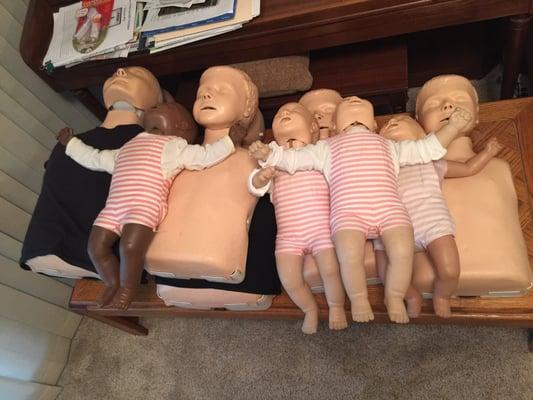 Mannequins of infants and adults