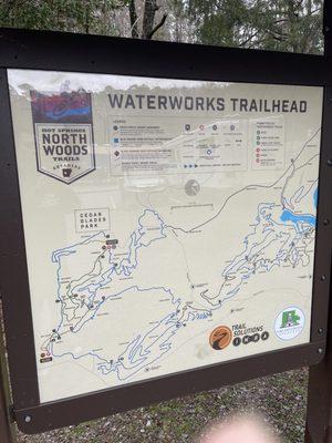 Northwoods Mountain Bike Trails map 1/6/24